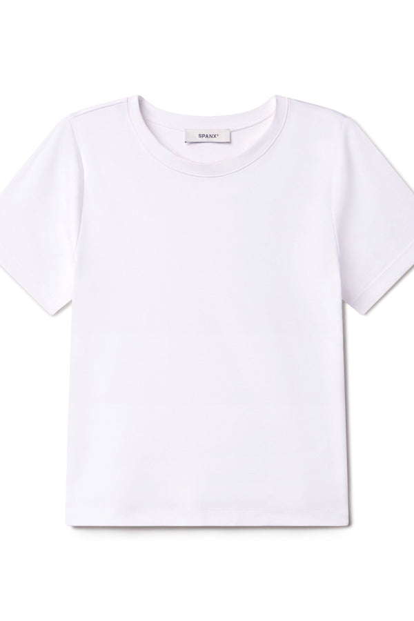 Cotton Crewneck Tee- White