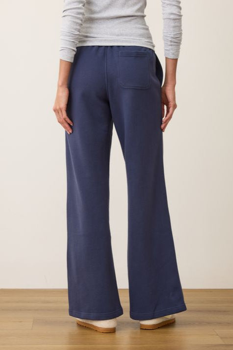 Cloud 9 Fleece Wide Leg Sweatpant- Navy