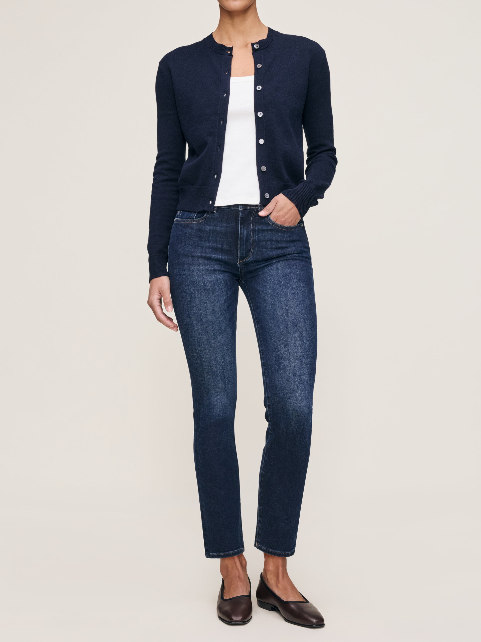 Mara Straight Instascupt Mid Rise Jean- Eastside