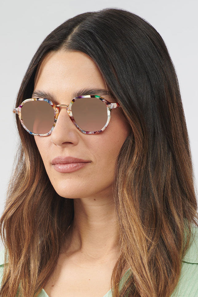 Dakota Square Sunglasses- Gelato 24K Mirrored