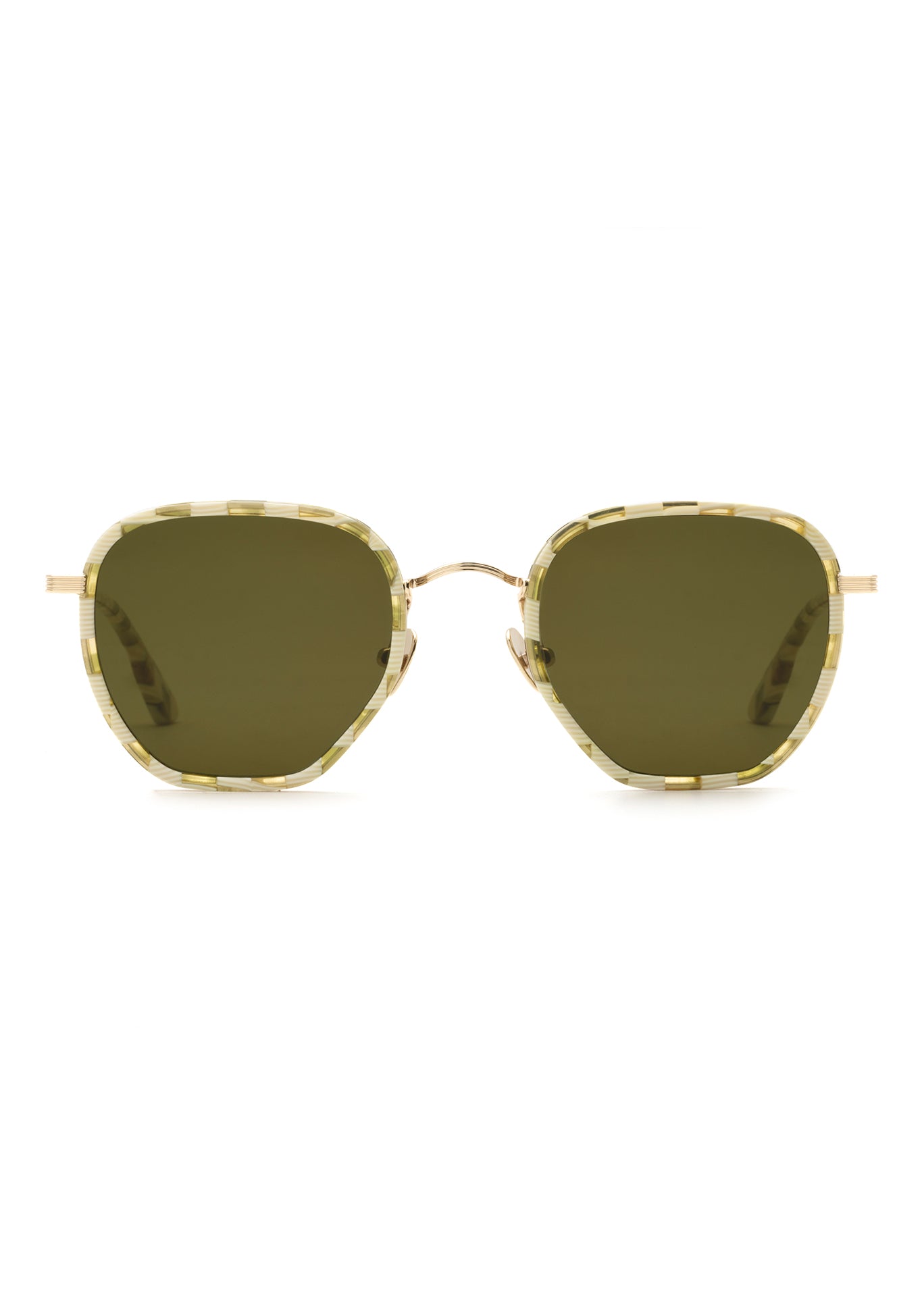 Pascal Aviator Sunglasses- 12K Titanium + Oki Yuzu