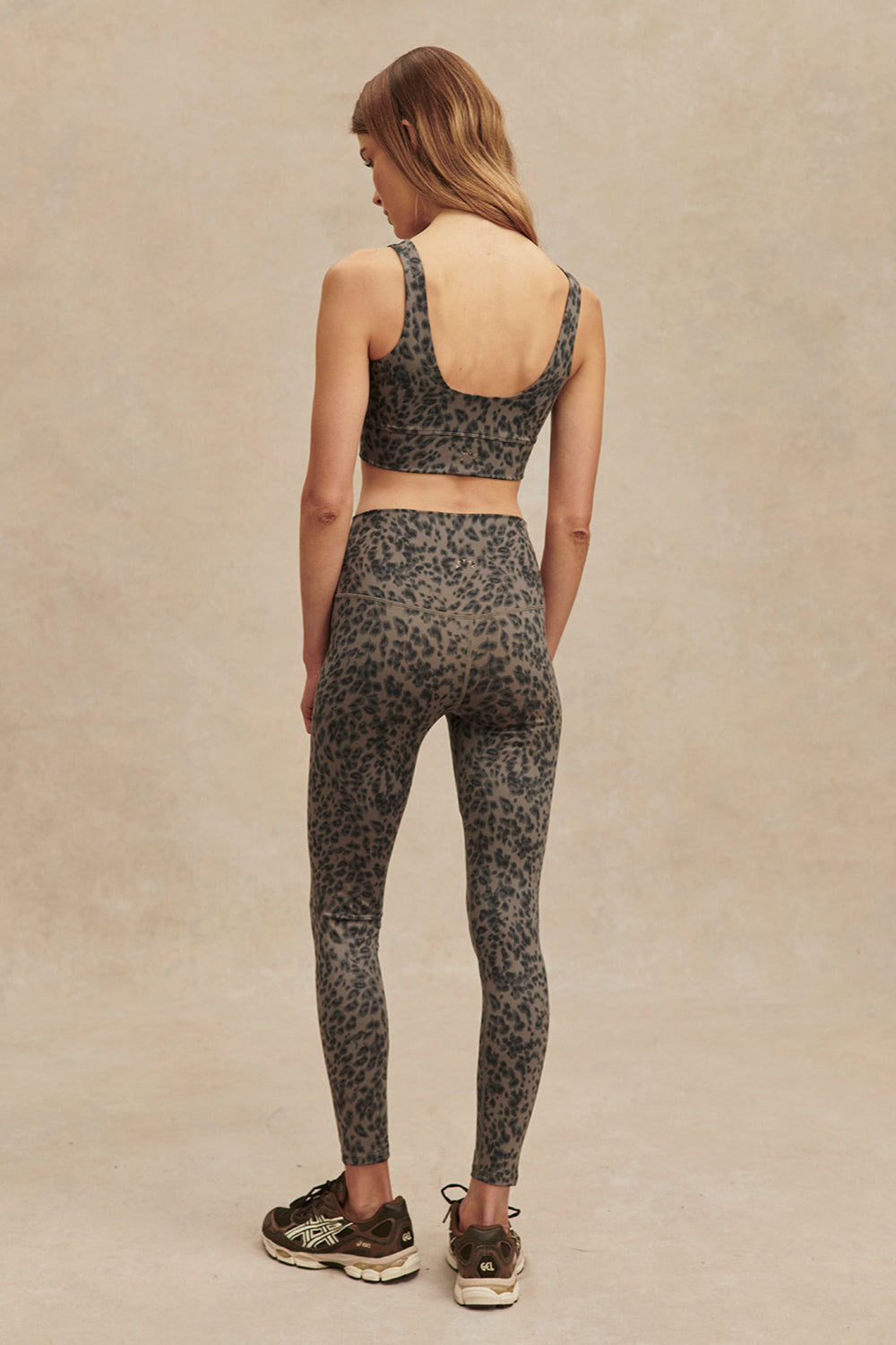 Freesoft High Rise Legging 25- Brown Contrast Cheetah