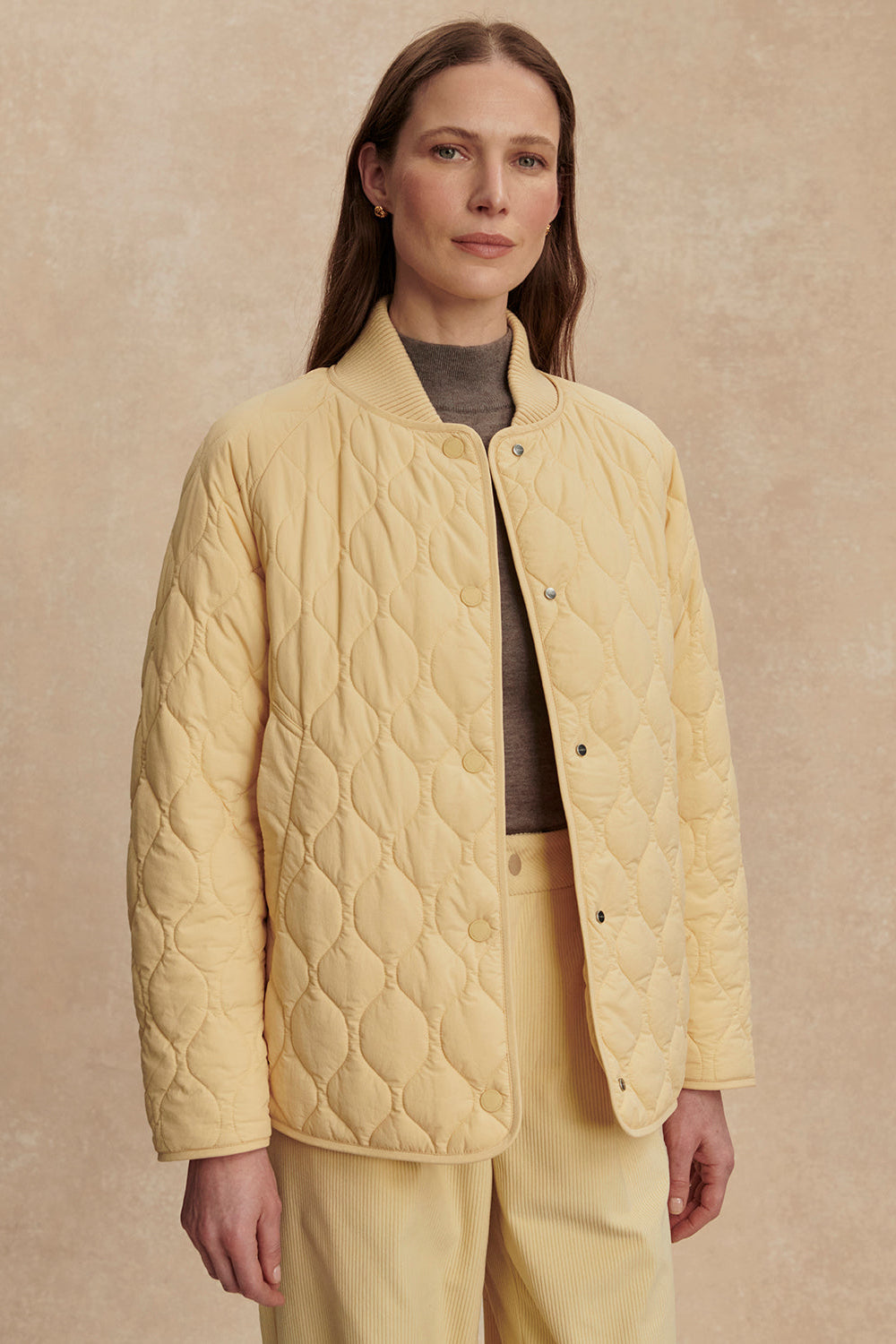 Luca Quilted Jacket- Reed Yellow