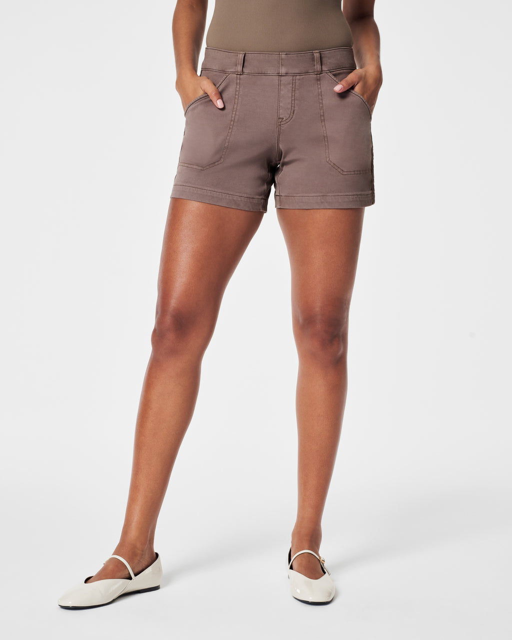 Stretch Twill Shorts 4"- Smoke