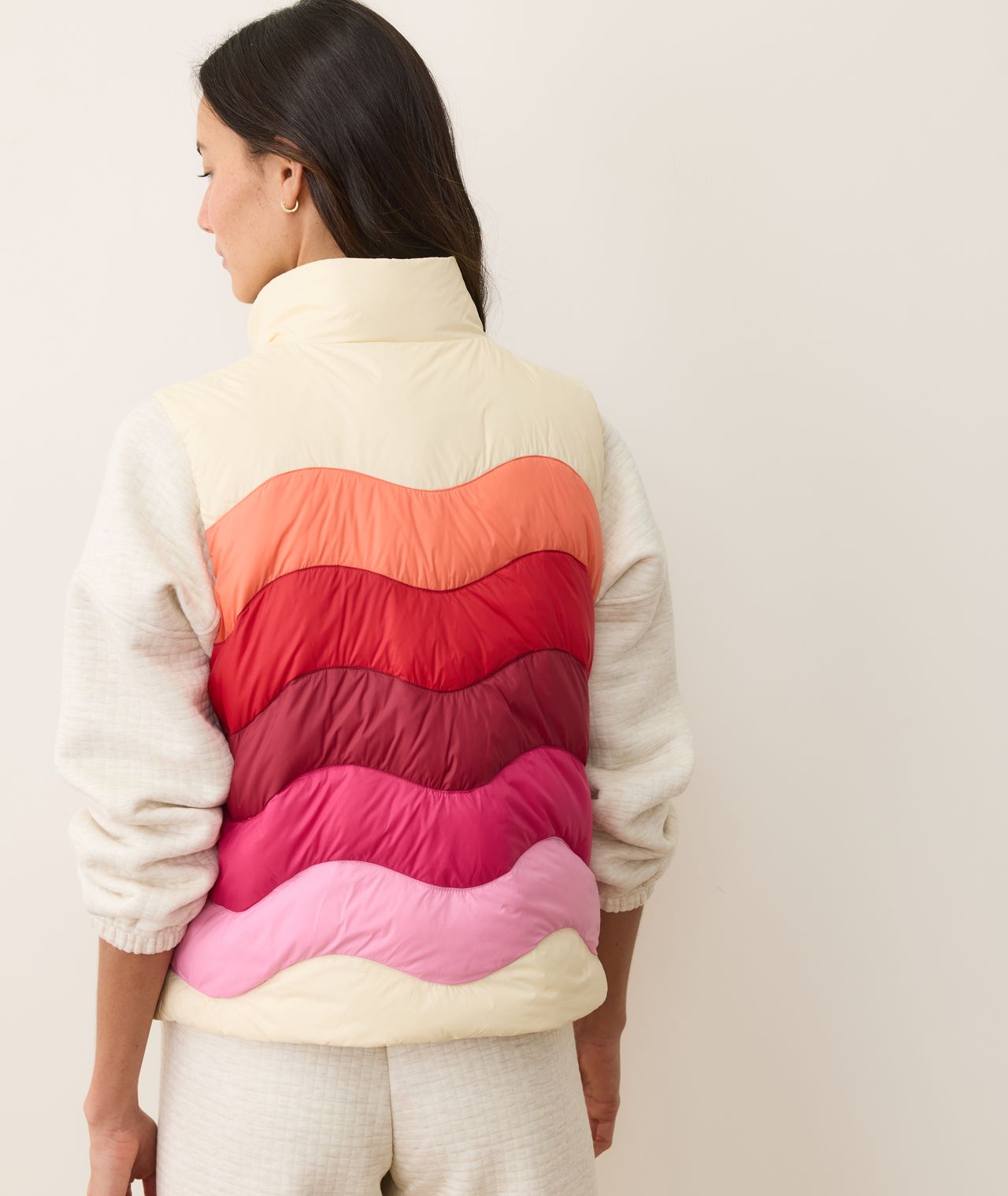 Sunset Puffer Vest- Warm Wave