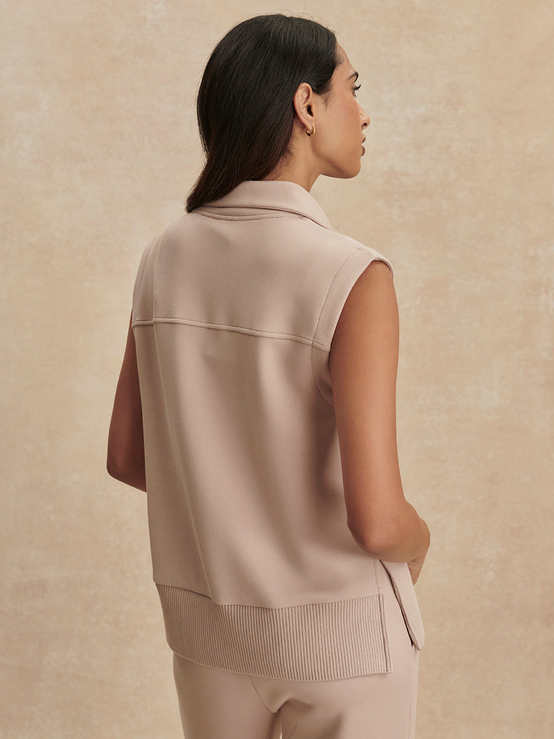 Conall Button Tank- Mushroom