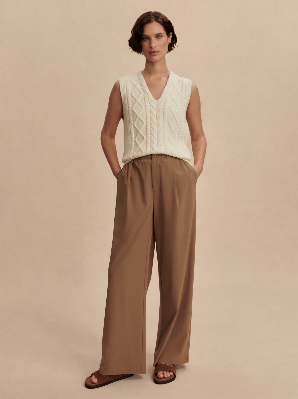 Kayson Wide Leg  2.0 29.5- Taupe Stone