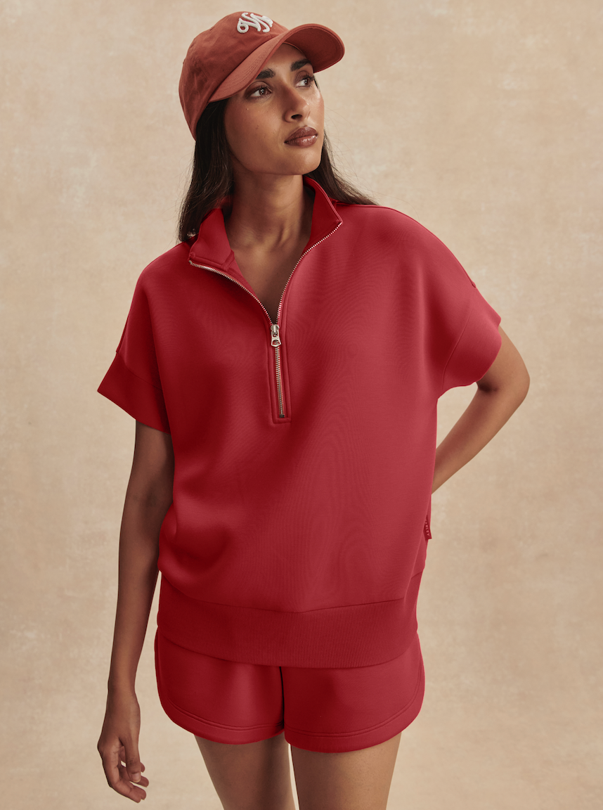 Ritchie Short Sleeve Sweat- Rich Raspberry