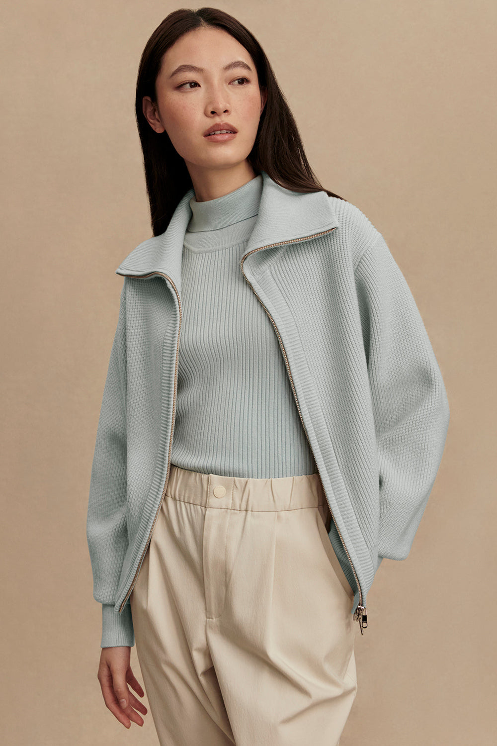 Enrico Knit Jacket- Winter Sky