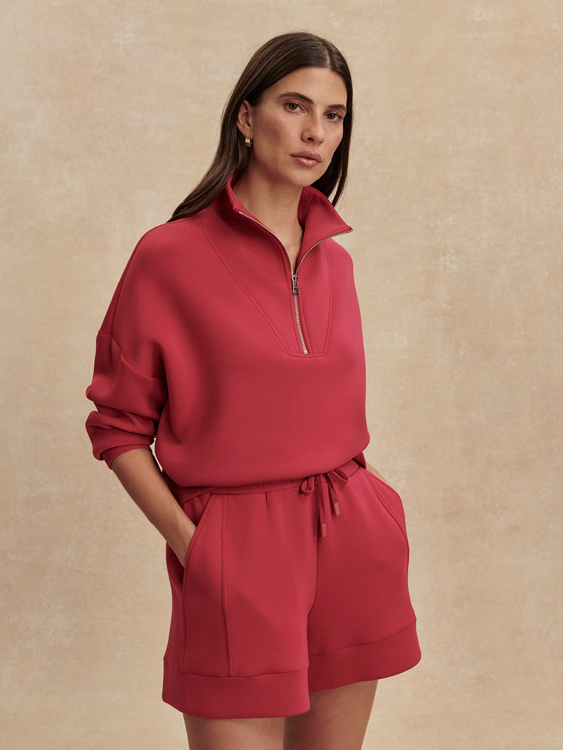 Atrium High Rise Short 4.5- Rich Raspberry