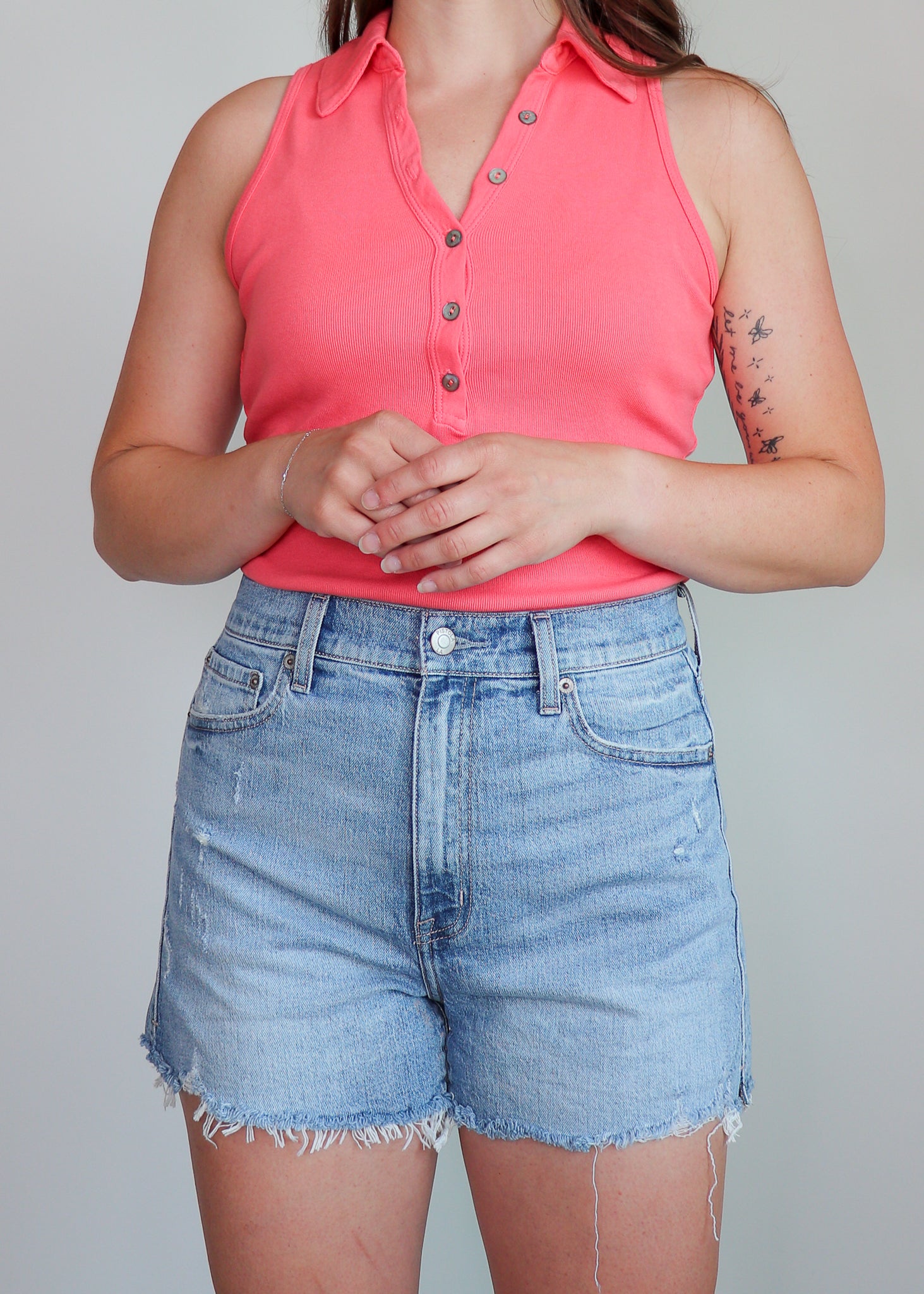 Maeve Distressed Denim Shorts—Pier Vintage**FINAL SALE**