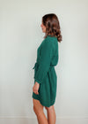 Polly Above the Knee Shirt Dress—Ivy Green