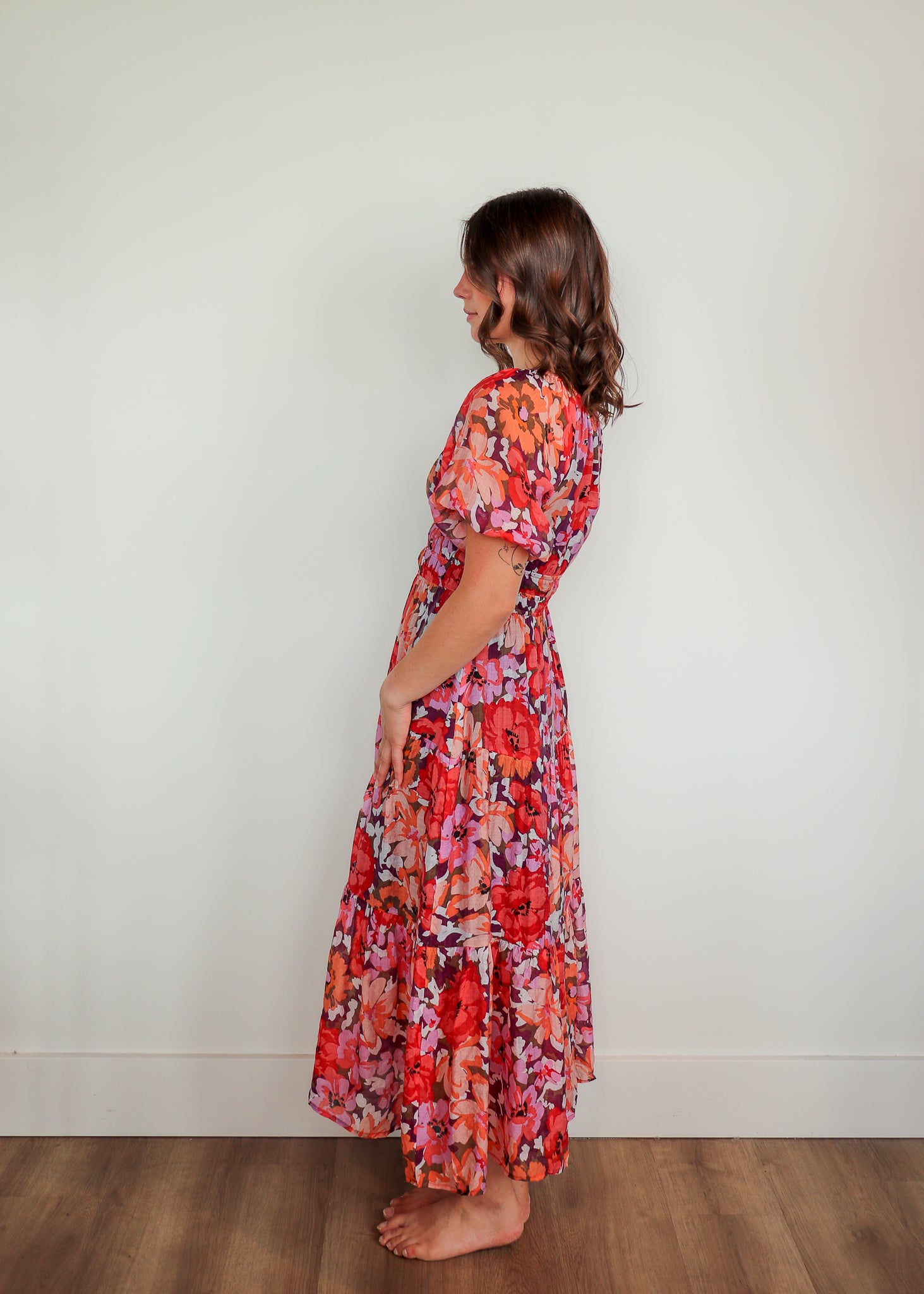 Zanita Tiered Midi Dress- Bright Floral *FINAL SALE*