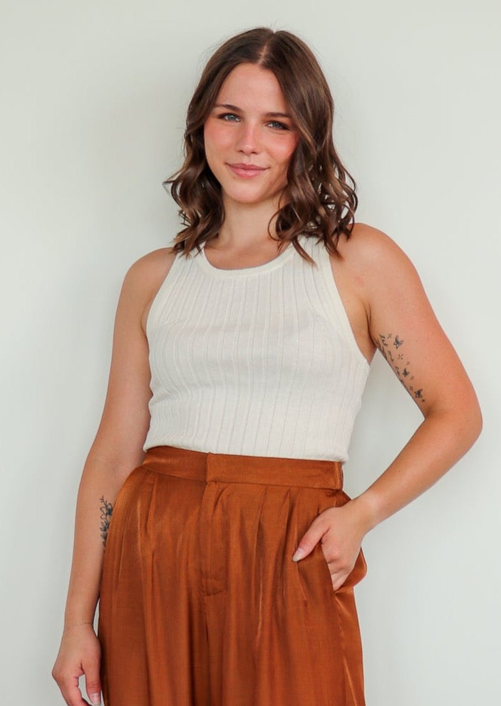 Ione Sweater Tank—Moonstone
