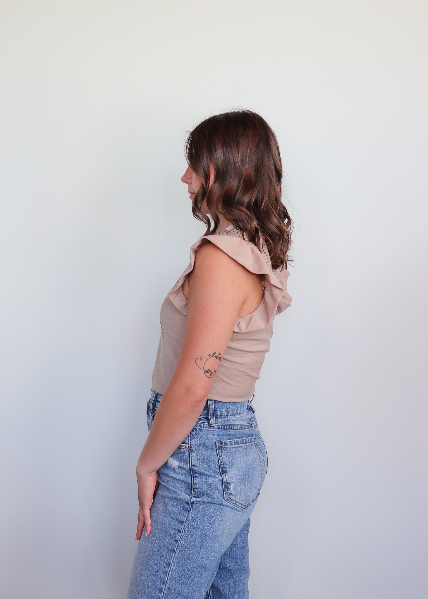 Habiba Fancy Tank—Tan