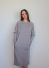 Midi Sweatshirt Dress—Grey**FINAL SALE**