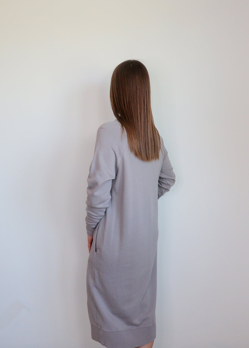 Midi Sweatshirt Dress—Grey**FINAL SALE**