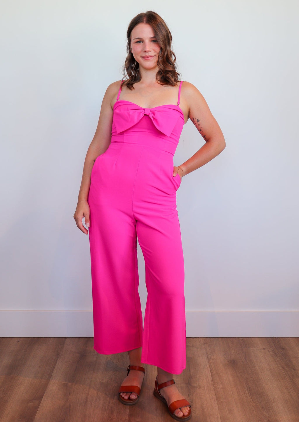 Caruso Bow Tie Cropped Jumpsuit