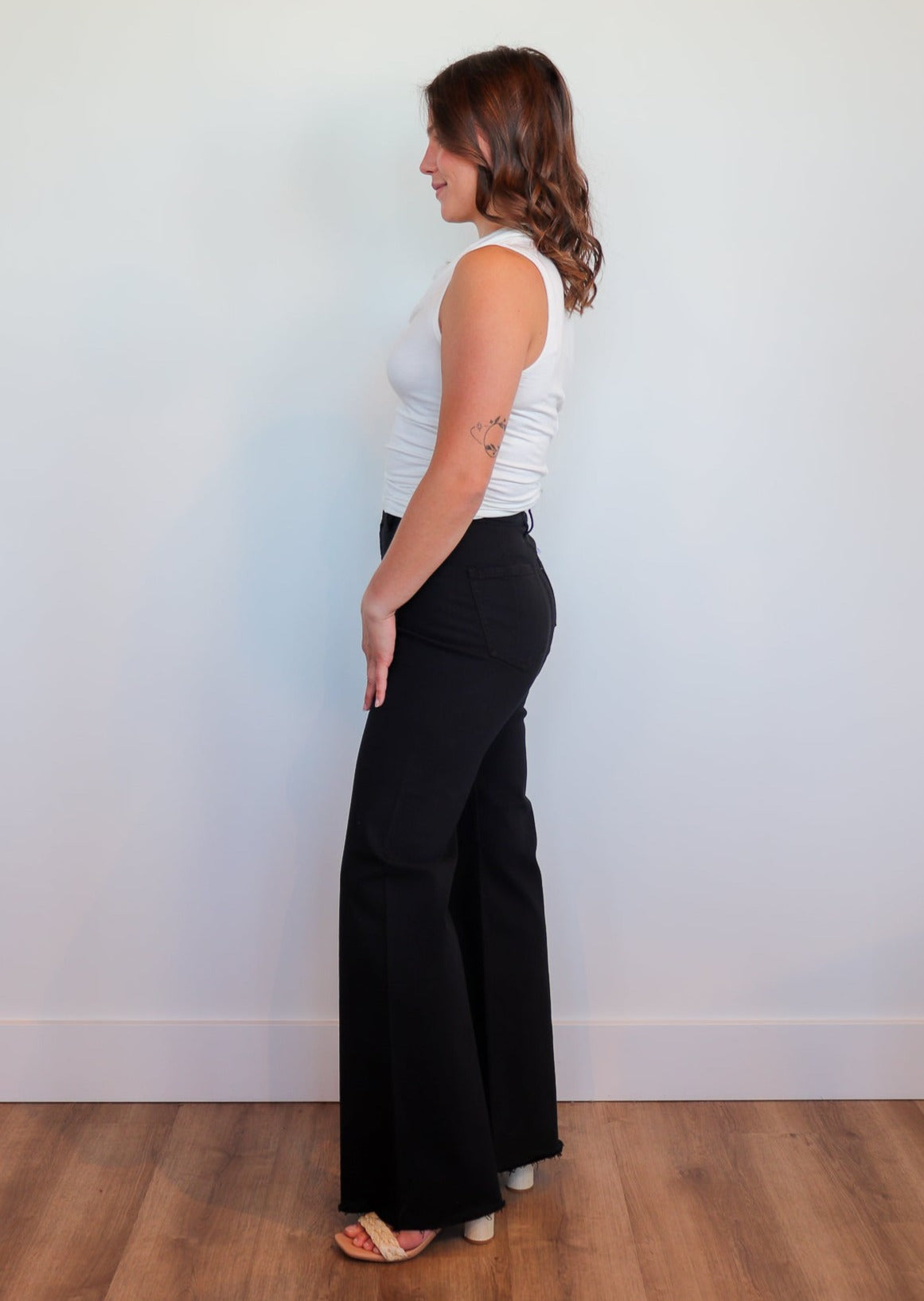 Anita Cowl Mock Neck Tank—Chalk