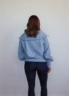 Vine Half-Zip Sweatshirt- Dusty Blue