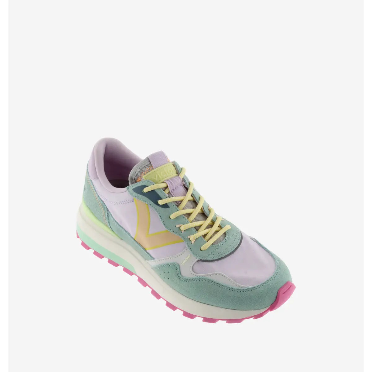 Victoria Luna Suede and Nylon Sneakers- Lila