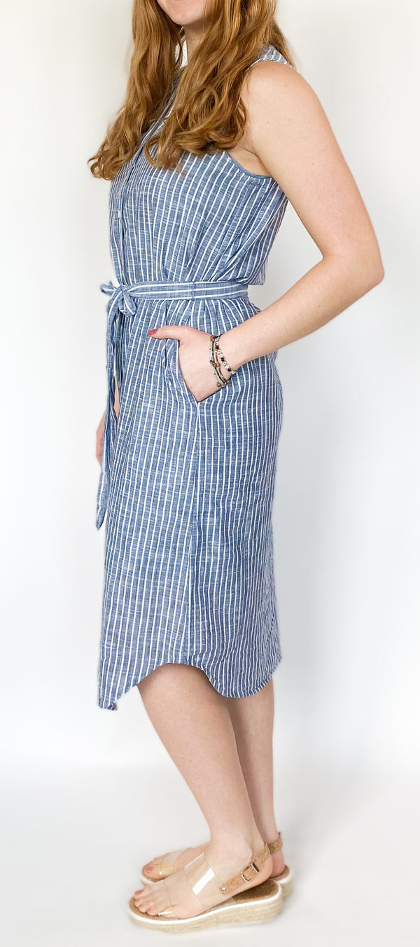Viola Stripe Cotton Midi Dress *FINAL SALE*