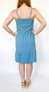 Bobi-Tiered Cami Dress- Blue**FINAL SALE**