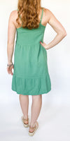 Bobi-Tiered Cami Dress- Green