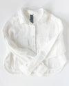 Cropped Button-Up Shirt/Jacket- White