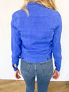 Jean Linen Jacket- Blue