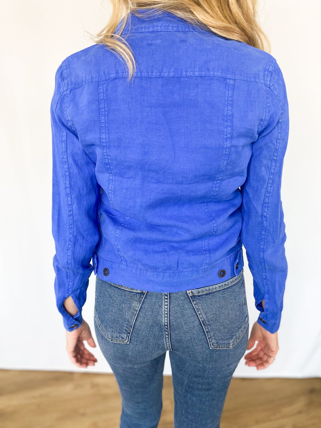 Jean Linen Jacket- Blue *FINAL SALE**