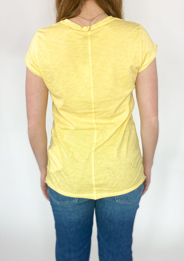 Trudy Tee-Crew Neck T-Shirt- Yellow