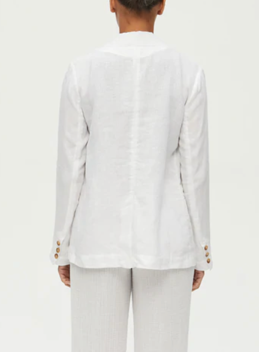 Lottie Linen Blazer- White