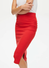 Rae Ribbed Midi Skirt- Red