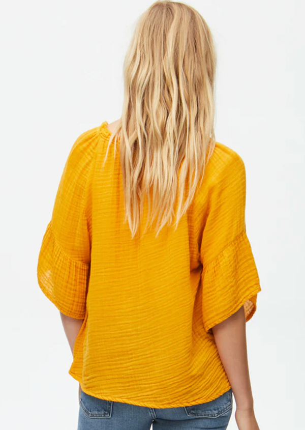 Savanah Double Gauze Top- Marigold  *FINAL SALE*