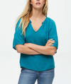 Savanah Double Gauze Top- Teal *FINAL SALE*