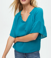Savanah Double Gauze Top- Teal *FINAL SALE*