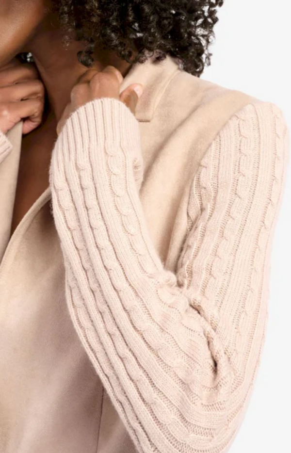 Adina Blazer With Sweater Sleeves- Latte ***Final Sale***