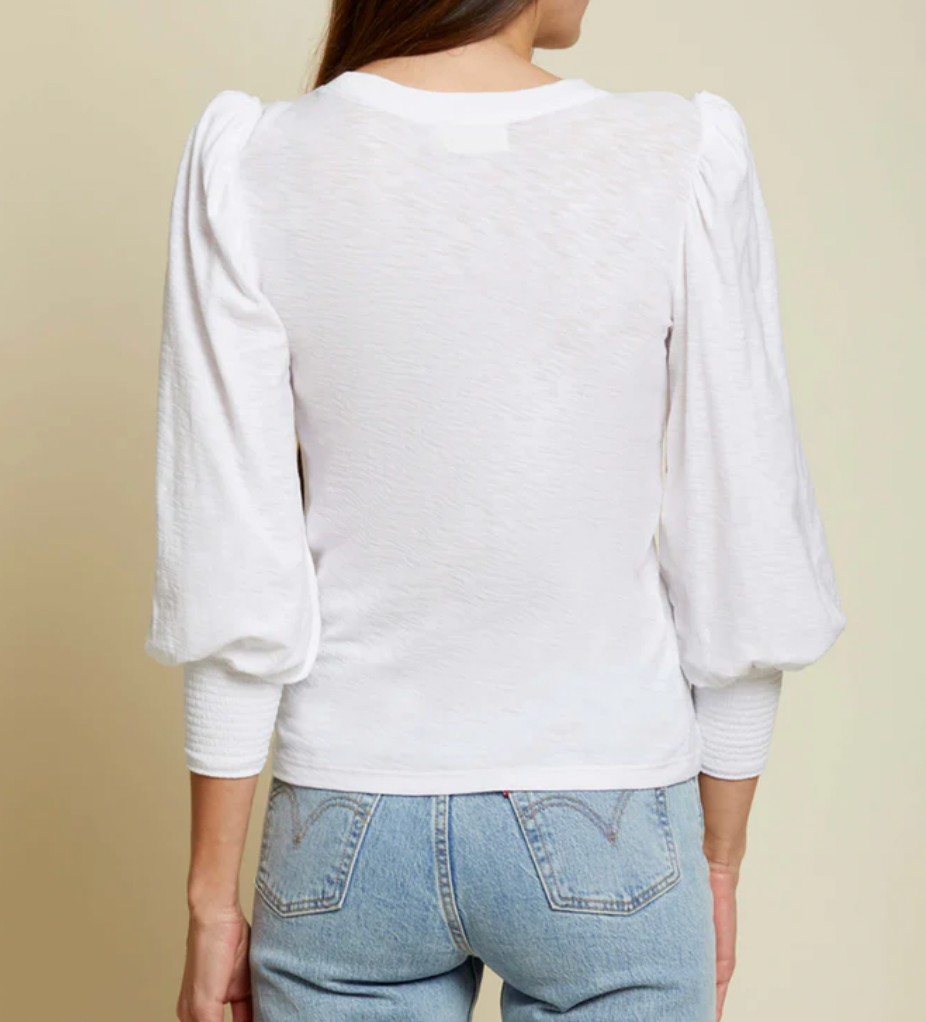 Loren 3/4 Sleeve Tee- Cream **FINAL SALE**
