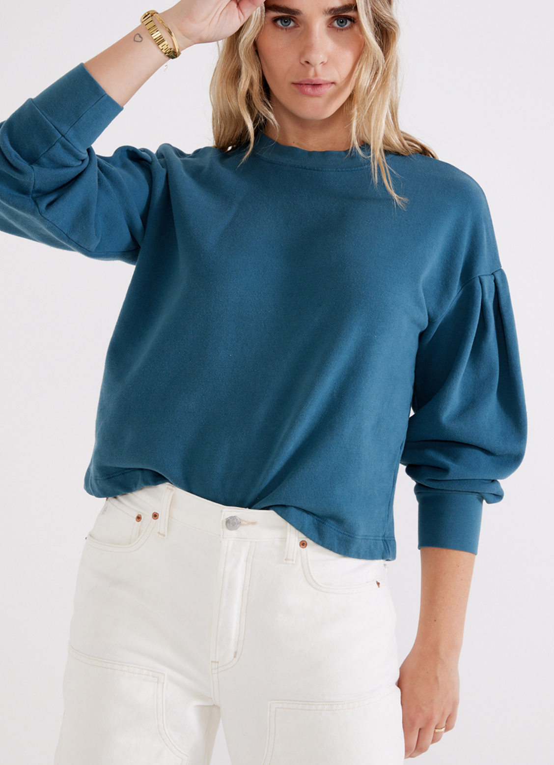 Jael Pleat Sleeve Sweatshirt