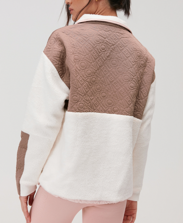 Sherpa Half Zip Love Pullover ** FINAL SALE **