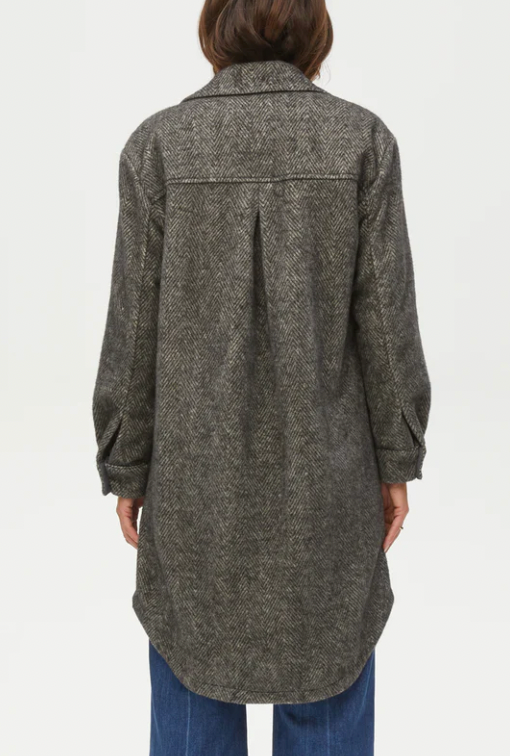 Gwen Longline Shirt Jacket- Charcoal Grey**FINAL SALE**
