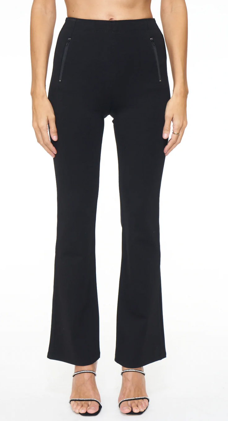 Dana Pull On Flare Black Dress Pant