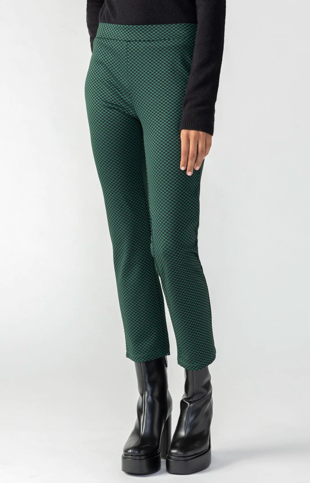 Carnaby Green/Black Mini Check Kick Pants ***Final Sale***