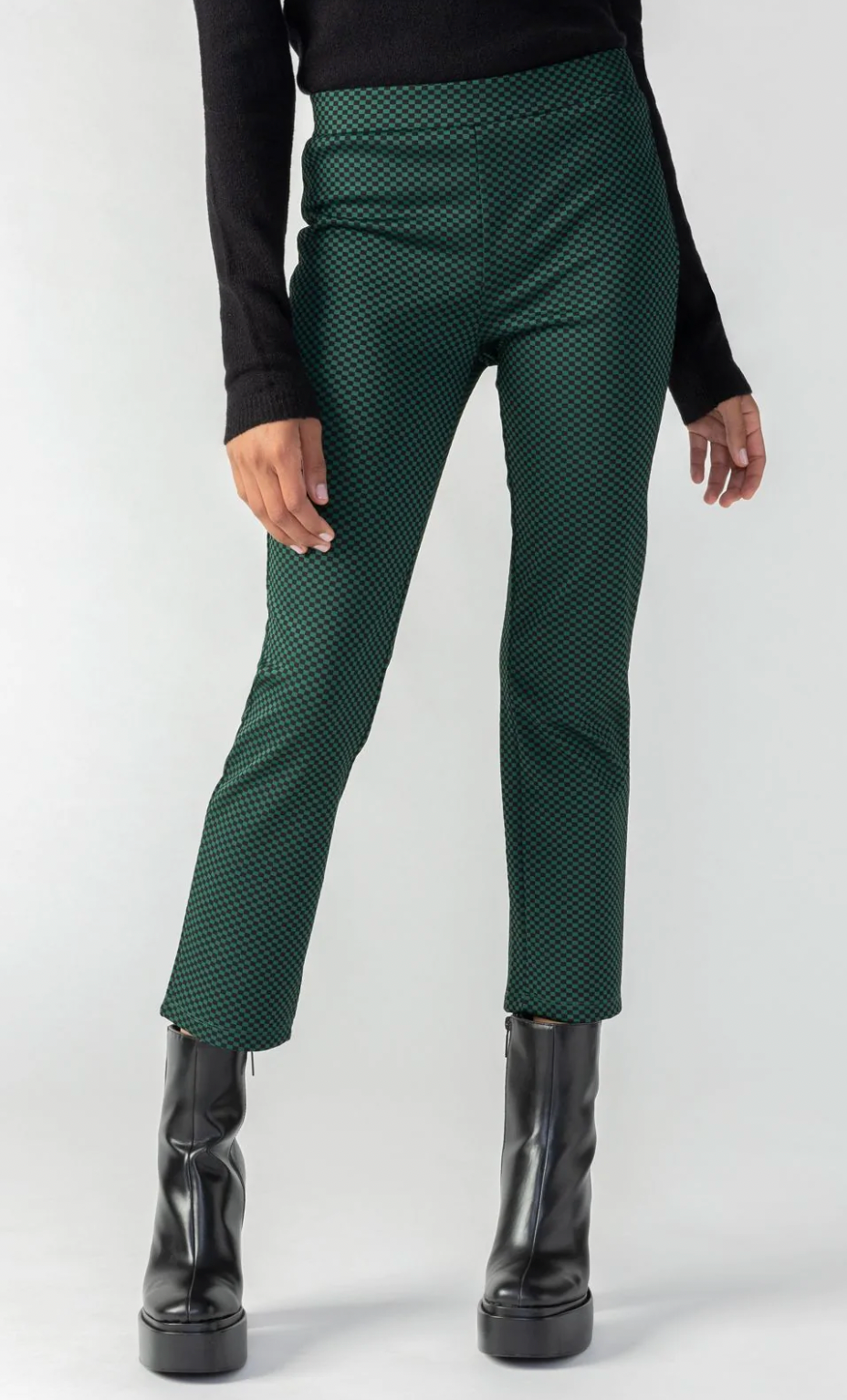 Carnaby Green/Black Mini Check Kick Pants ***Final Sale***