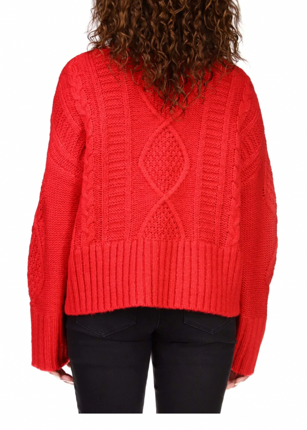 Warm Up Cable Sweater- Red ***Final Sale***