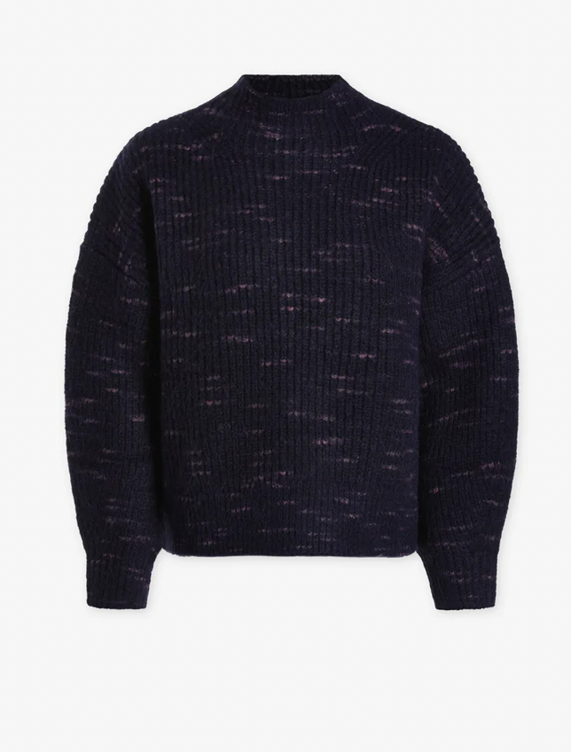 Albion Knit Sweater- Navy/Pink