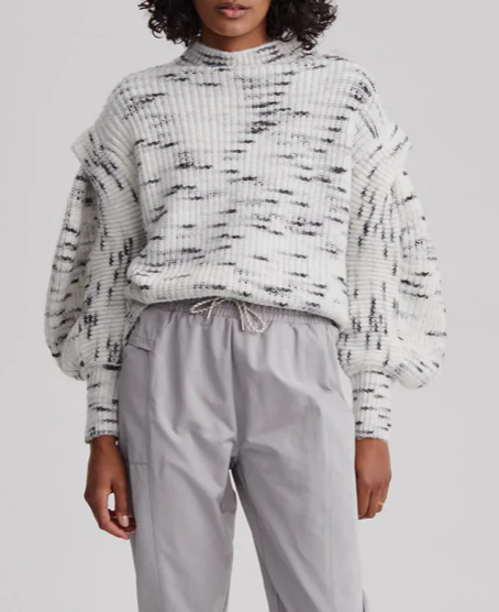 Belgrave Knit Sweater- White/Black