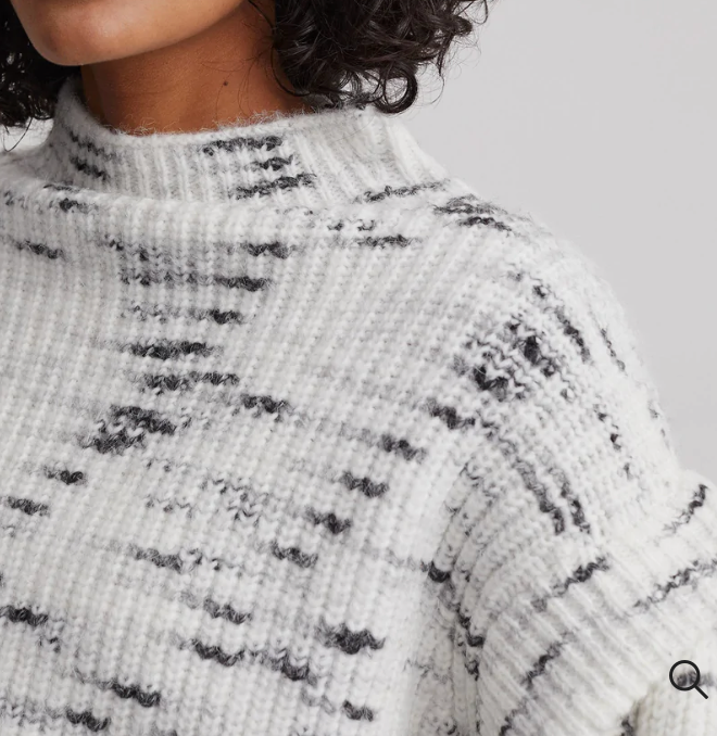 Belgrave Knit Sweater- White/Black**FINAL SALE**