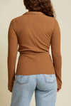Dillon Wrap Sweater Top- Toffee Brown ***Final Sale***